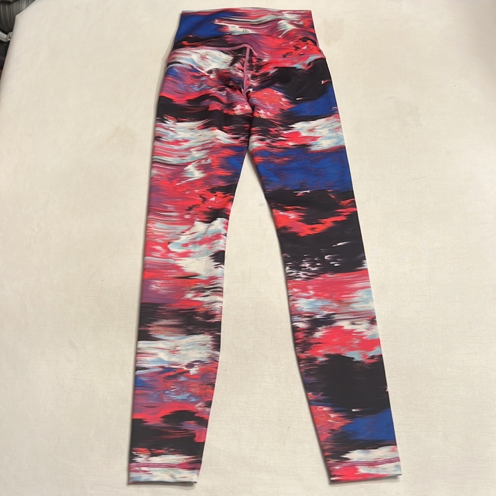8. Lululemon Wunder Under Pant (Hi-Rise) *Full-On Luon Pigment Wind White Multi - Picture 3 of 5